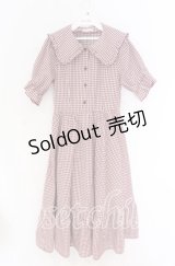 m petit by misako / AM*ギンガムCHKワンピース M アカ O-25-10-29-087-LO-OP-IG-OS