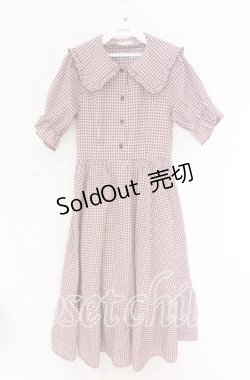 画像1: m petit by misako / AM*ギンガムCHKワンピース M アカ O-25-10-29-087-LO-OP-IG-OS