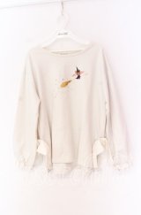 axes femme / くまのがっこう/プルオーバー  アイボリー O-25-10-29-088-AX-TO-IG-ZT344