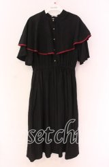 axes femme / パイピングケープワンピース  クロ O-25-10-29-089-AX-OP-IG-ZT507