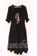 m petit by misako / AMレースアップワンピース M クロ O-25-10-29-090-LO-OP-IG-OS