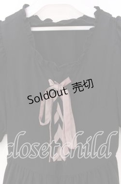 画像2: m petit by misako / AMレースアップワンピース M クロ O-25-10-29-090-LO-OP-IG-OS