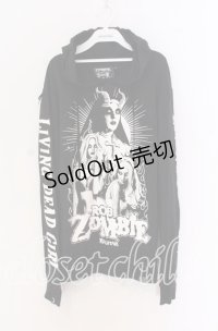 KILL STAR / LIVING DEAD GIRLフーディ L クロ O-25-10-29-093-SL-TO-OW-OS