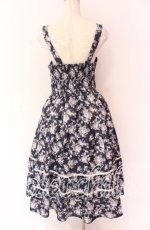 画像2: axes femme / ビッグリボン×ローズジャンパースカート【mobility限定商品】 F ネイビー O-25-10-29-096-AX-OP-OW-OS (2)