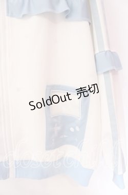 画像3: ACDC RAG / GAME OVERフリルジャケット  ホワイト×サックス O-25-10-29-098-PU-JA-IG-OS