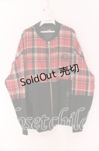 NieR Clothing / ANGEL WING RED CHECKERED ZIP OUTER アウター  レッド×ブラック O-25-10-29-099-PU-JA-IG-OS