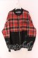 画像1: NieR Clothing / ANGEL WING RED CHECKERED ZIP OUTER アウター  レッド×ブラック O-25-10-29-099-PU-JA-IG-OS (1)