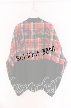 画像3: NieR Clothing / ANGEL WING RED CHECKERED ZIP OUTER アウター  レッド×ブラック O-25-10-29-099-PU-JA-IG-OS