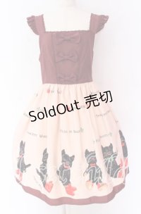 Innocent World / 長靴をはいた猫ハイウエストジャンパースカート M ワイン O-25-10-29-103-IW-OP-OW-OS