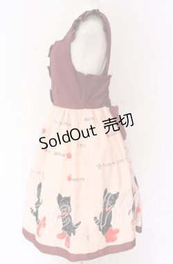 画像2: Innocent World / 長靴をはいた猫ハイウエストジャンパースカート M ワイン O-25-10-29-103-IW-OP-OW-OS