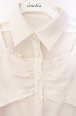 画像2: Jamieエーエヌケー / デコルテあきブラウス  シロ O-25-10-29-012-LO-BL-IG-OS