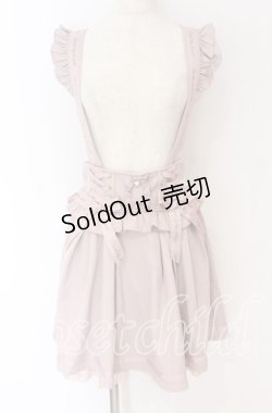 画像1: LIZ LISA / メッセージリボンサスペンダー付きスカート  ピンク O-25-10-29-107-LO-SK-OW-OS