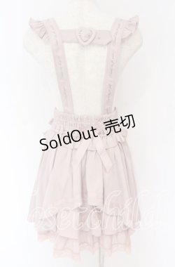 画像2: LIZ LISA / メッセージリボンサスペンダー付きスカート  ピンク O-25-10-29-107-LO-SK-OW-OS