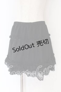 axes femme / レースシフォンスカート  クロ O-25-10-29-111-AX-SK-IG-OS