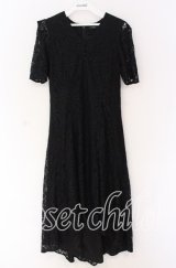 EATME / Vネックレースワンピース  クロ O-25-10-29-013-LO-OP-IG-ZT254