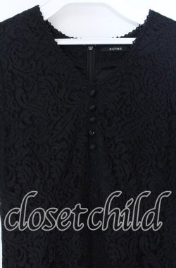 画像2: EATME / Vネックレースワンピース  クロ O-25-10-29-013-LO-OP-IG-OS