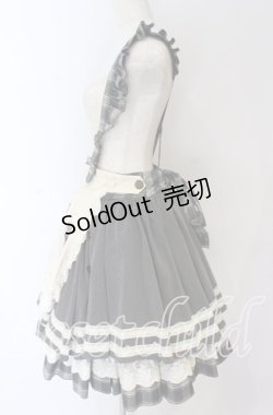 画像3: Hoshibako Works / ベアーズベーカリー エプロン&サスペンダー付きスカート(ショート丈）  グレー O-25-10-29-118-LO-SK-OW-OS