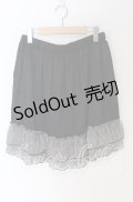 MARBLE / チェックフリルペチスカート M〜3L ブラック O-25-10-29-119-GO-SK-OW-OS