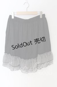 MARBLE / チェックフリルペチスカート M〜3L ブラック O-25-10-29-119-GO-SK-OW-OS