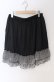 画像1: MARBLE / チェックフリルペチスカート M〜3L ブラック O-25-10-29-119-GO-SK-OW-OS (1)