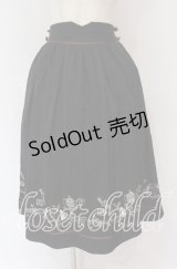 axes femme / リボン付猫刺繍スカート F クロ O-25-10-29-121-AX-SK-OW-OS