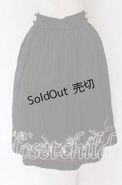 画像2: axes femme / リボン付猫刺繍スカート F クロ O-25-10-29-121-AX-SK-OW-OS