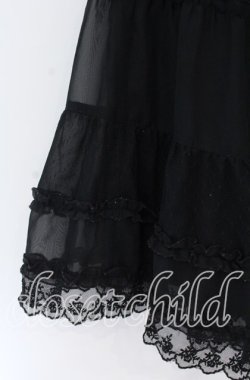 画像2: axes femme / ドットチュール切り替えシフォンスカート  クロ O-25-10-29-127-AX-SK-IG-OS