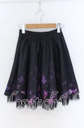 NieR Clothing / チュール付きMINI SKIRT【Butterfly】スカート  パープル×ブラック O-25-10-29-128-PU-SK-IG-OS