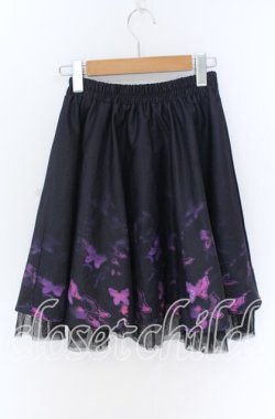 画像2: NieR Clothing / チュール付きMINI SKIRT【Butterfly】スカート  パープル×ブラック O-25-10-29-128-PU-SK-IG-OS