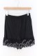 画像1: axes femme / 裾レースデザインペチパンツ F クロ O-25-10-29-133-AX-PA-OW-OS (1)