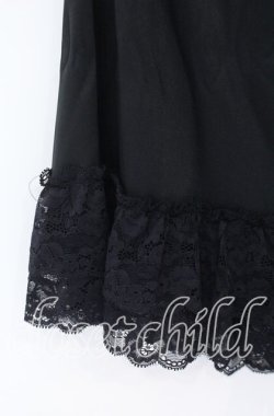 画像2: axes femme / 裾レースデザインペチパンツ F クロ O-25-10-29-133-AX-PA-OW-OS