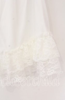 画像2: axes femme / 裾レースデザインペチパンツ F シロ O-25-10-29-134-AX-PA-OW-OS