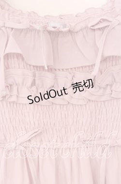 画像2: 【SALE】axes femme POETIQUE / ギャザーフリルワンピース M ピンク O-25-10-29-015-AX-OP-OW-ZT027