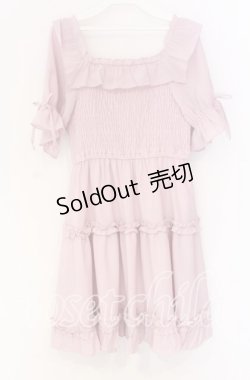 画像3: 【SALE】axes femme POETIQUE / ギャザーフリルワンピース M ピンク O-25-10-29-015-AX-OP-OW-ZT027