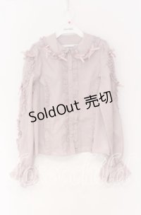 Chalmiere / フリルブラウス M ピンク O-25-10-29-018-LO-BL-OW-OS