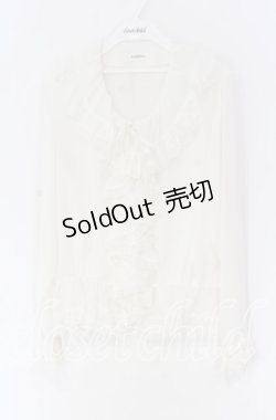 画像1: HARMONICA / フリルブラウス  シロ O-25-10-29-025-LO-BL-IG-OS