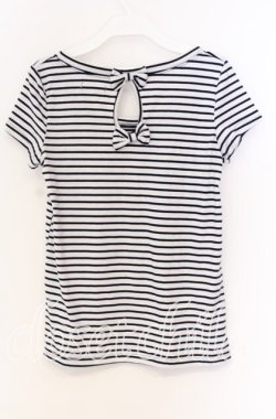 画像3: LIZ LISA / ボーダーリボンTシャツ  ネイビー×シロ O-25-10-29-026-LO-TO-IG-OS
