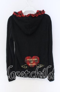 画像3: TRALALA  / チェックフリルシャギーフーディ  アカ×クロ O-25-10-29-027-LO-TO-IG-ZT281