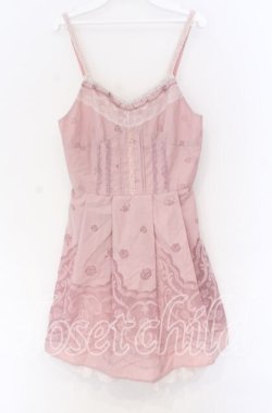 画像1: axes femme / オパール花パネルフレアーワンピース  ピンク O-25-10-29-028-AX-SK-IG-OS