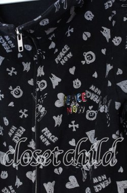 画像2: PEACE NOW / アイコン総柄ジップパーカー M ブラック O-25-10-29-031-PU-TO-IG-OS