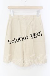 INGEBORG / リネンハーフパンツ  カーキイエロー O-25-10-30-025-LO-PA-OW-OS