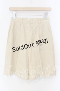 INGEBORG / リネンハーフパンツ  カーキイエロー O-25-10-30-025-LO-PA-OW-OS