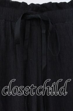 画像2: axes femme / 選べる着丈楊柳ワイドパンツ  クロ O-25-10-30-026-AX-PA-IG-OS