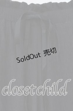 画像2: axes femme / 選べる着丈楊柳ワイドパンツ  クロ O-25-10-30-026-AX-PA-IG-OS