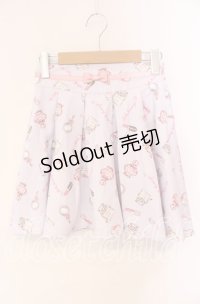 Ank Rouge / コスメ柄スカート  ラベンダー O-25-10-30-027-CA-SK-OW-OS