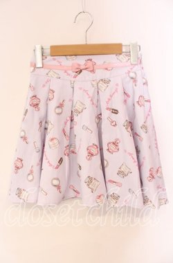 画像1: Ank Rouge / コスメ柄スカート  ラベンダー O-25-10-30-027-CA-SK-OW-OS