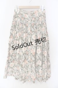 INGEBORG / エミリーローズ柄スカート  ミントブルー系 O-25-10-30-029-LO-SK-OW-OS