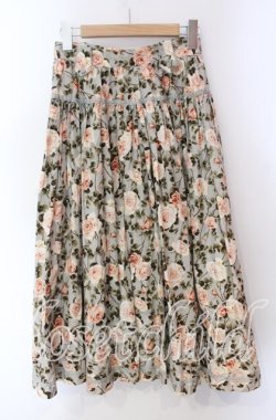 画像3: INGEBORG / エミリーローズ柄スカート  ミントブルー系 O-25-10-30-029-LO-SK-OW-OS