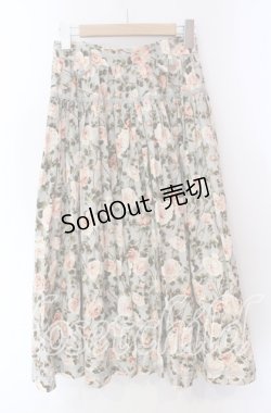 画像3: INGEBORG / エミリーローズ柄スカート  ミントブルー系 O-25-10-30-029-LO-SK-OW-OS