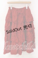 PINK HOUSE / ローンフリルスカート  アカ O-25-10-30-030-LO-SK-OW-OS